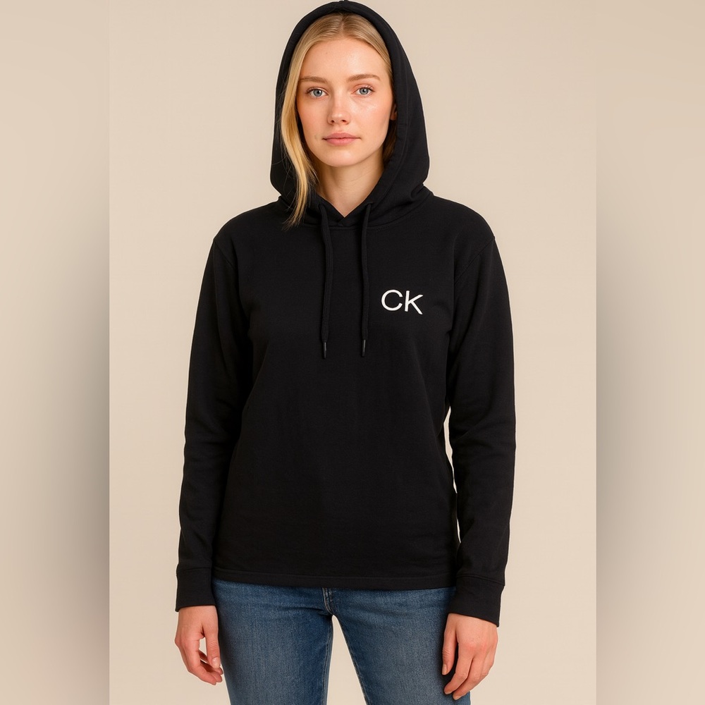 Calvin Klein Women's Black CK Logo Hoodie